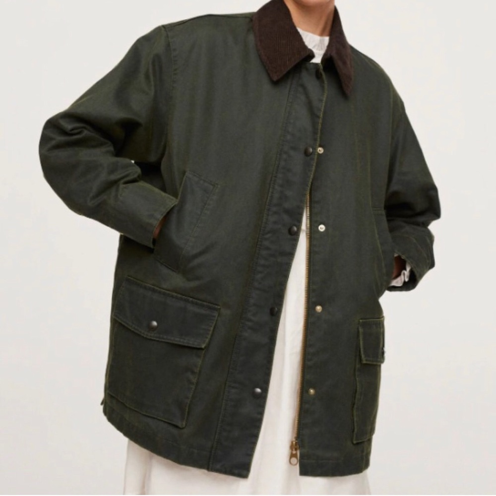ISO mango waxed parka jacket